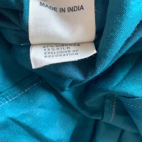 😍❤️❤️ Silk Viscose Blend Long Kurta Luxurious Tunik Amazing Color Suze XXL NWOT - Picture 2 of 5